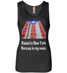 PR Flag NY Fire Escape Building Black T